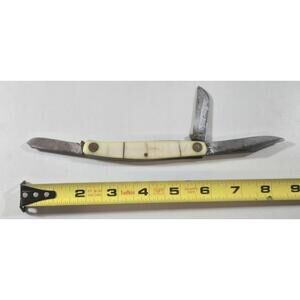 Kabar Birdseye Stockman Knife USA Yellow Synthetic Handles CS Blades